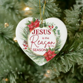 Jesus är orsaken till säsongsjulen julgransprydnad keramik