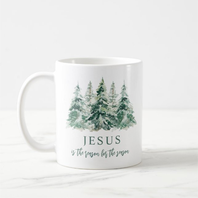 Jesus är orsaken till säsongsjulen kaffemugg (Vänster)