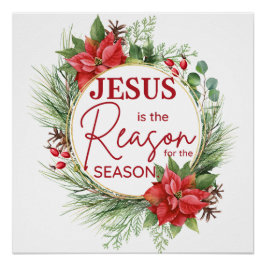 Jesus är orsaken till säsongsjulen perfect poster