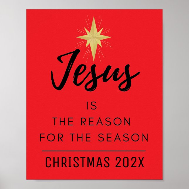 Jesus är orsaken till säsongsjulen poster (Framsidan)