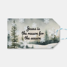 Jesus är orsaken till säsongsscenen presentetikett