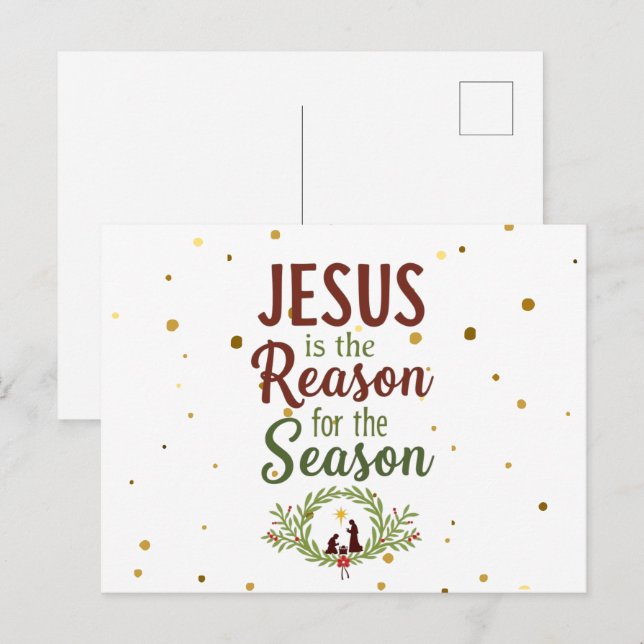 Jesus är orsaken till säsongsvisaren vykort (Fram/baksida)