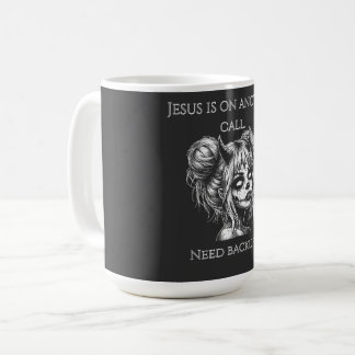 Jesus är på en annan telefon – Succubus backup Kaffemugg