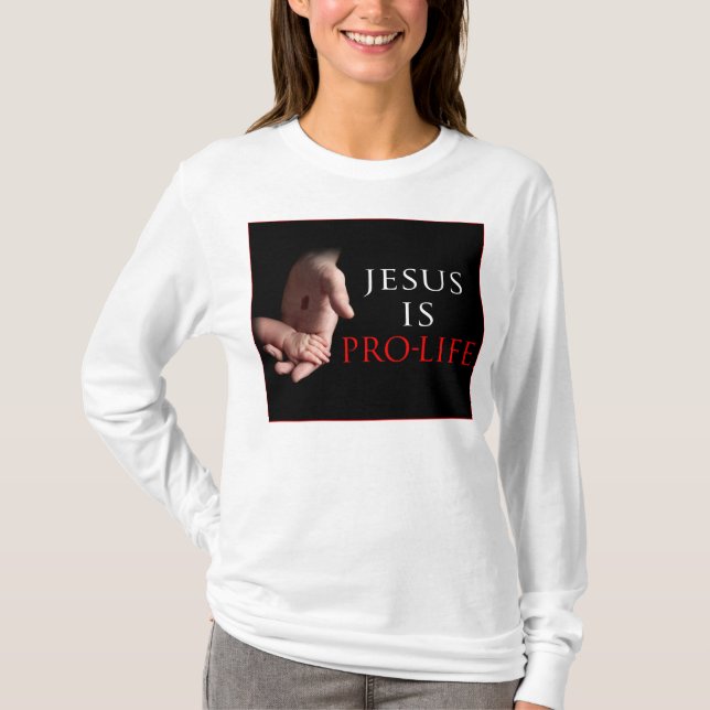 Jesus är Pro-Liv T-shirt (Framsida)
