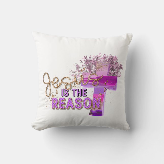 Jesus är Reason Christian Dekorativ kudde (Framsida)