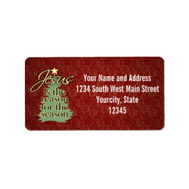 Jesus är Reason Christian jul Adressetikett
