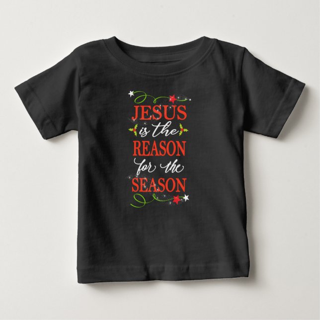 Jesus är resonera för den Folksy säsongen T Shirt (Framsida)