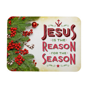 Jesus är resonera för säsongen med järnek magnet