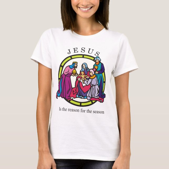 Jesus är resonera för säsongen tee shirt (Framsida)
