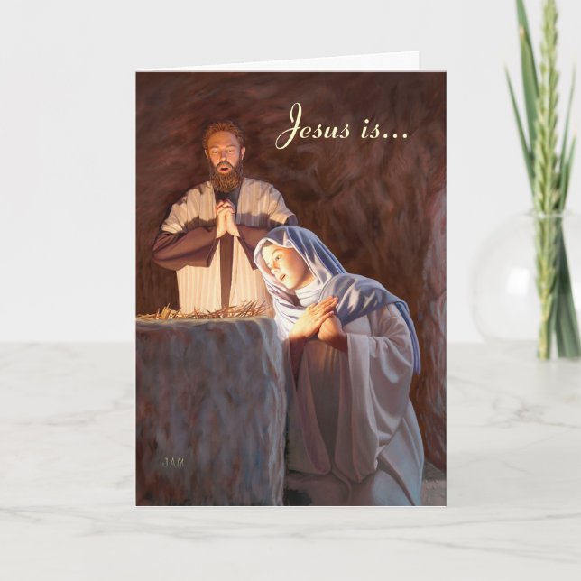 Jesus är resonera för säsonghälsningkortet helgkort (Framsida)