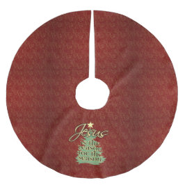 Jesus är resonerakristenjulen julgransmatta borstad polyester