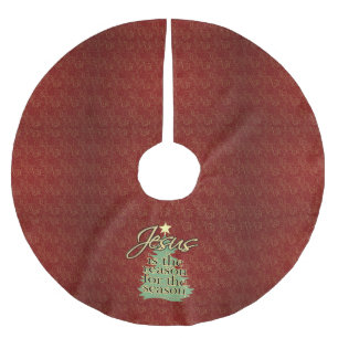 Jesus är resonerakristenjulen julgransmatta borstad polyester