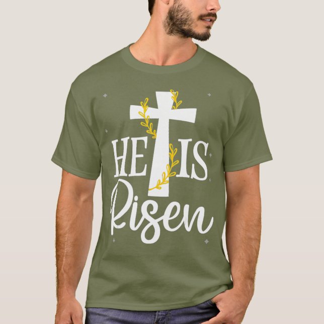 Jesus är Risen 5t Plus Storlek T Shirt (Framsida)