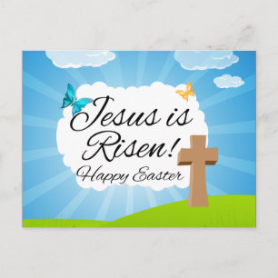 Jesus är Risen, Christian Påsk Helg Vykort