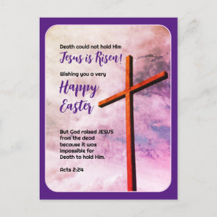 JESUS ÄR RISEN Christian Påsk Helg Vykort