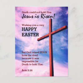 Jesus är Risen GLAD PÅSK Customized Helg Vykort