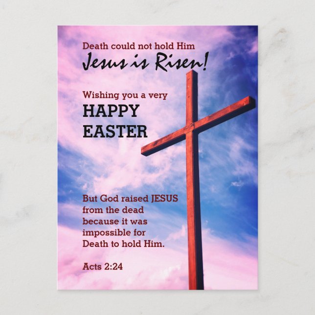 Jesus är Risen GLAD PÅSK Customized Helg Vykort (Framsida)