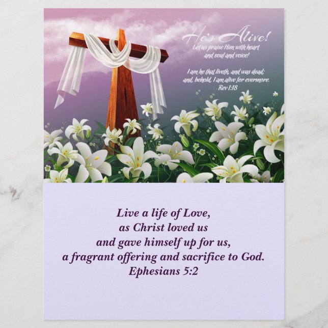 Jesus är Risen! Påsk Church Bulletins (Framsida)