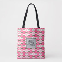 Jesus är Rosa Retro Tote