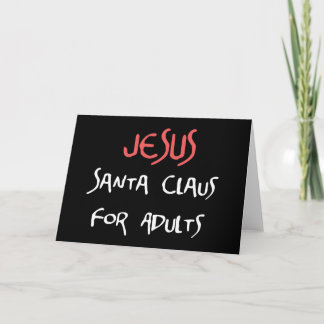 Jesus är Santa för vuxen Helgkort