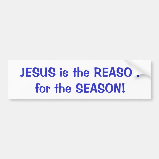 JESUS är SKÄLET till SEASON! Bildekal (Framsidan)