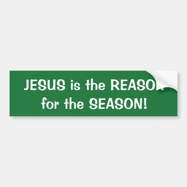 JESUS är SKÄLET till SEASON! Bildekal (Framsidan)