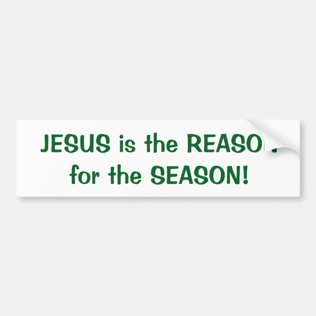 JESUS är SKÄLET till SEASON! Bildekal (Framsidan)
