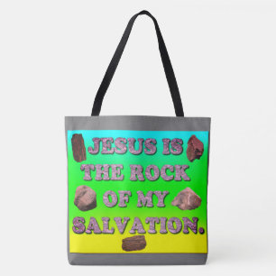 Jesus är stenen av min Salvation. Tygkasse