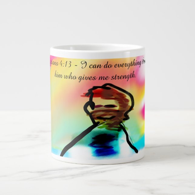 jesus är styrka jumbo mugg (Framsidan)