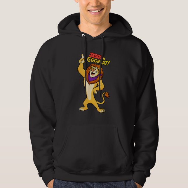JESUS är SUPER - Kristet Hoodie (Framsida)
