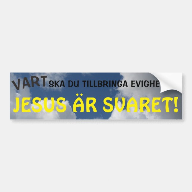 JESUS ÄR SVARET! BILDEKAL (Framsidan)