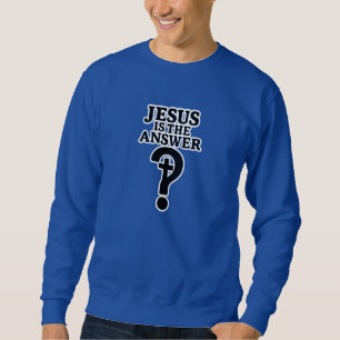 Jesus är svaret - Kristna Lång Ärmad Tröja