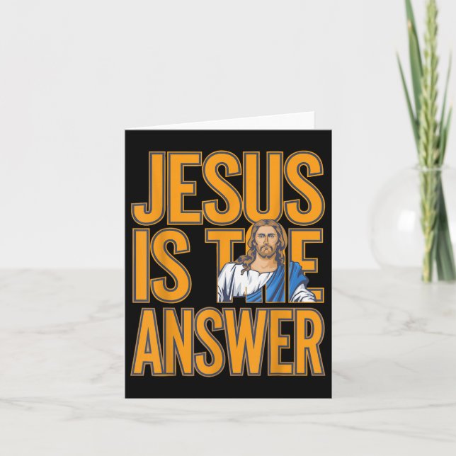 Jesus är svaret, sann kristen troende kort (Framsida)