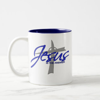 Jesus är svaret Två-Tonad mugg