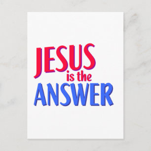 Jesus är svaret vykort