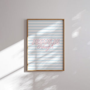 Jesus är tillräckligt med minimal pastel Christian Poster
