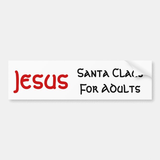 Jesus Är Tomte För Vuxna Bildekal (Framsidan)