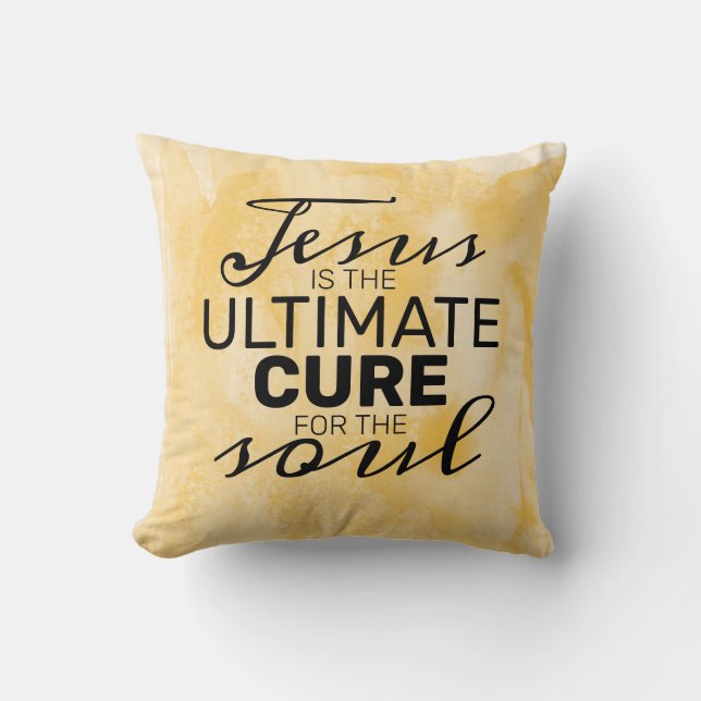 Jesus är Ultimate Cure för Soul Kudde (Framsida)