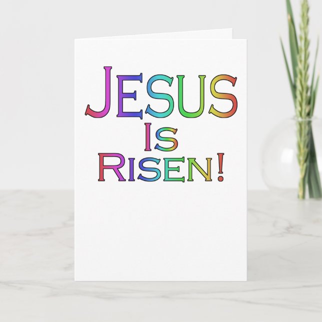 Jesus är uppstigen! påskkortet (för regnbåge) helgkort (Framsida)