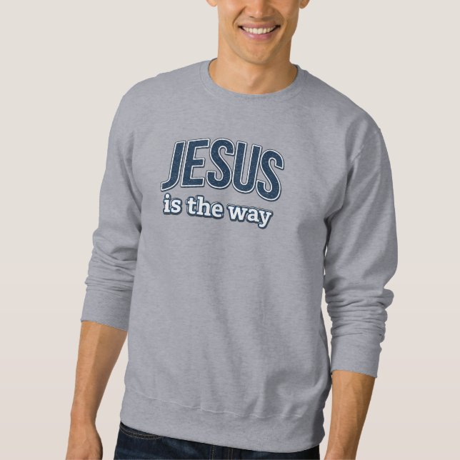 JESUS är vägen - Kristendom Lång Ärmad Tröja (Framsida)