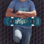 Jesus är vägen, Life, Truth Skateboard<br><div class="desc">Jesus IS Way,  Life,  Truth Skateboard med "IS" monogrammad och citerar det kristna citatet "Jesus är way,  life,  Sanning T-shirt" i blandad kalligrafi och minimalistisk typografi. Det här trendiget är den moderna trosdesignen perfektens gåva och mode påstående. #christian #religion #scripture #religion #bible #jesus</div>