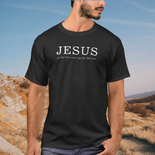 Jesus är vägen med minimalt svart och vitt T-skirt T Shirt