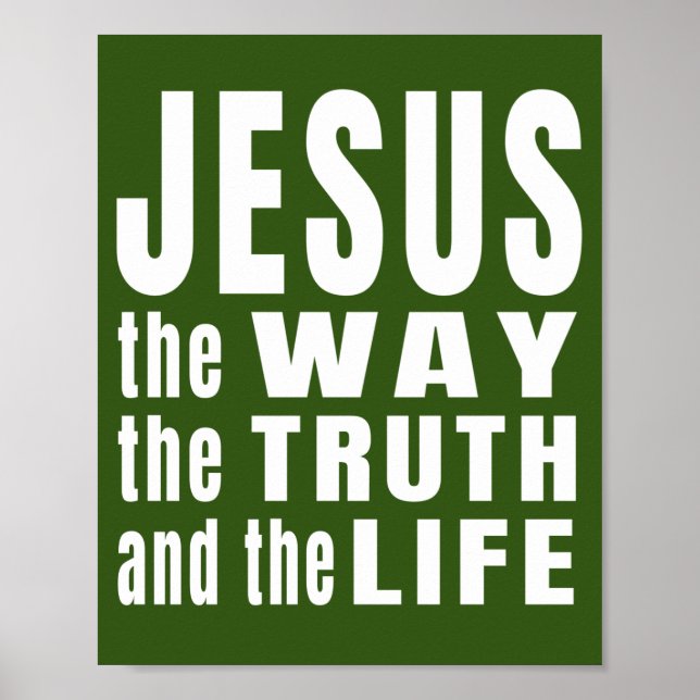 Jesus är vägen sanningen och livet  poster (Framsidan)