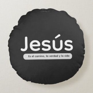 Jesus är vägen, sanningen och livet rund kudde