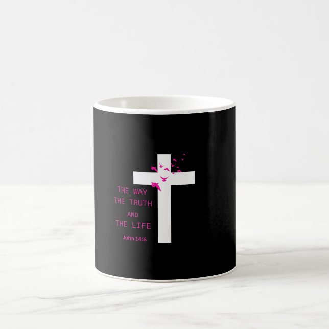 Jesus är vägen skrivet t-shirt kaffemugg (Center)