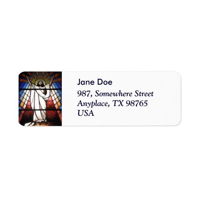 Jesus är vår frälsare returadress etikett (Framsidan)