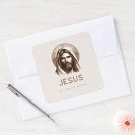 Jesus är verkligen uppstånden! fyrkantigt klistermärke
