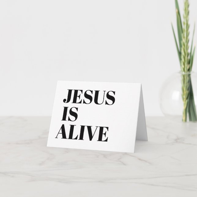 Jesus är vid liv Kristus är Uppstånden Citat Gud ä Kort (Framsida)