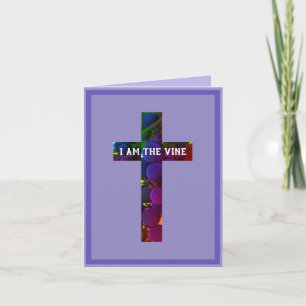Jesus är Vine Kor och Grapes bible Verse Kort