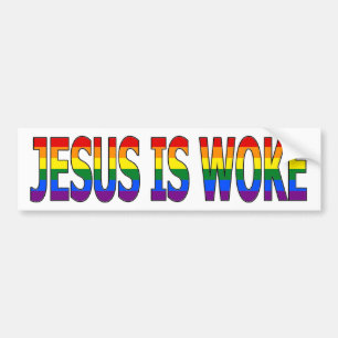 Jesus är Woke Bildekal